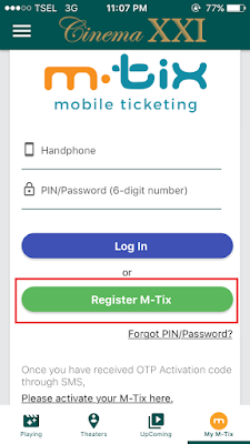 Cara Daftar MTix via aplikasi