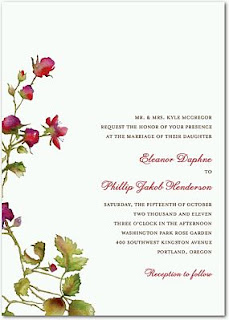 Wedding Cards and Invitations with Roses