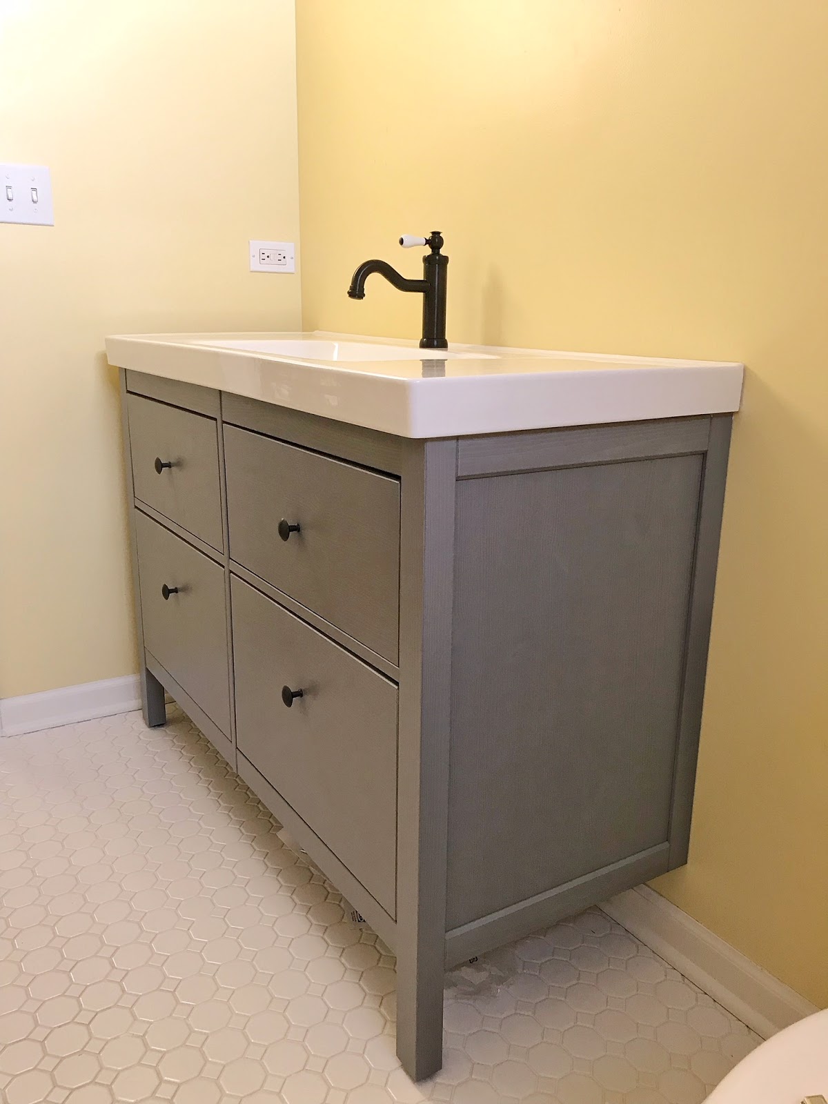 One Room Challenge Week 3 Bathroom Vanity Install Rr At Home