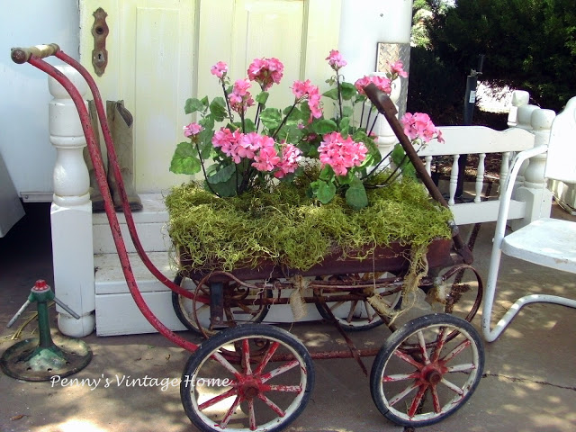 Penny's Vintage Home- Container Gardner Ideas-Weekly Blog Link Up Party-Treasure Hunt Thursday- From My Front Porch To Yours