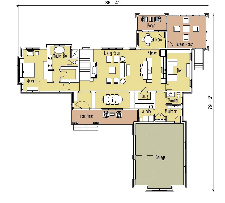 Nicely organized floor plan - a hallmark of Simply Elegant Home ...