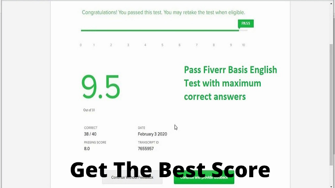 Fiverr English Basic Skill Test Answers 2021 Latest Update