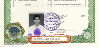 Dimana Posisi No Ijazah?