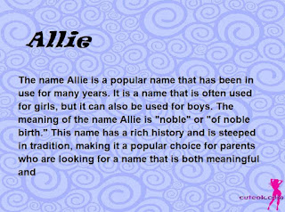 meaning of the name "Allie"