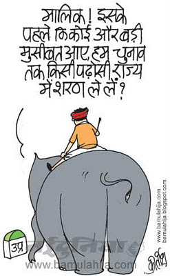 assembly elections 2012 cartoons, indian political cartoon, mayawati Cartoon, bsp cartoon, election commission