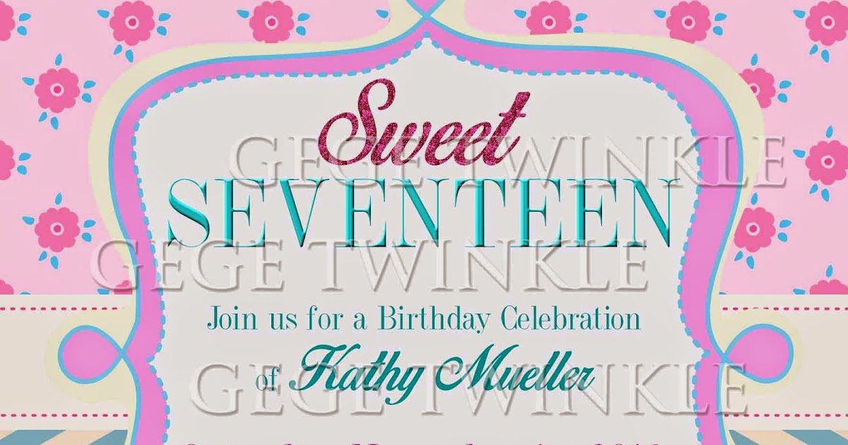 Contoh Banner Ulang Tahun Sweet Seventeen - Mika Put