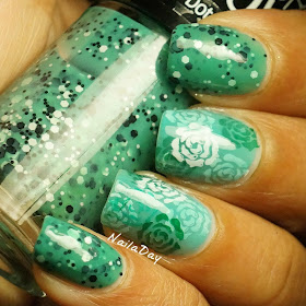 NailaDay: The pond mani, with Maybelline Drops of Jade and Love and Beauty Jade