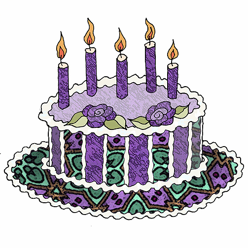 Birthday Cake On Fire Clip Art. CRAFTY CLIP ART - For arts and