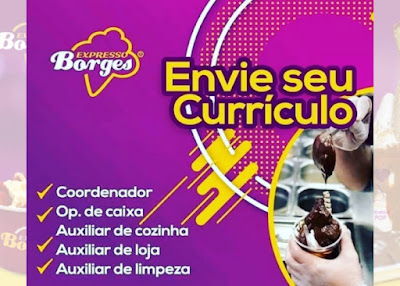 Expresso Borges em Alvorada seleciona Aux. Limpeza, Caixa, Aux. Cozinha e outras