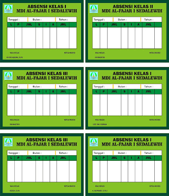 Download Contoh Papan Absensi Kelas.cdr  KARYAKU