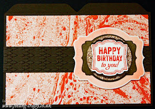 Photo Tutorial showing how to make lovely borders and shading with your Framelit / Nestability Dies - here shown with Stampin' Up!'s Deco Labels Framelits on a fun File Card made with the Envelope Scoreboard 