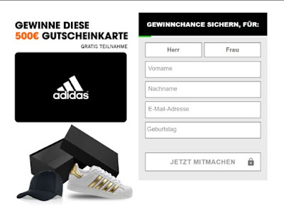  Holen Sie sich 500 €, um bei Adidas auszugeben