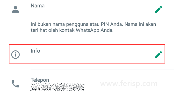 Cara Agar Nama dan Info Kosong di WhatsApp