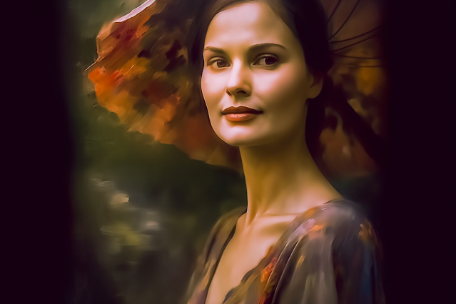 Oil painting style portrait generated by AI