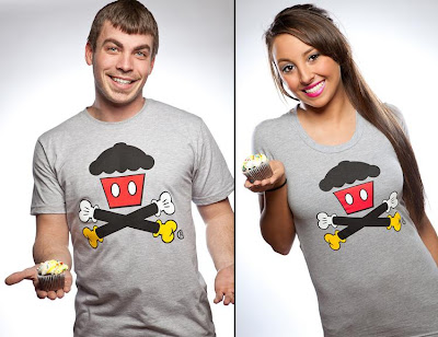 Johnny Cupcakes x Disney Mickey Mouse Cartoon Crossbones T-Shirt