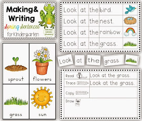 Reading and writing centers for Kindergarten for the year