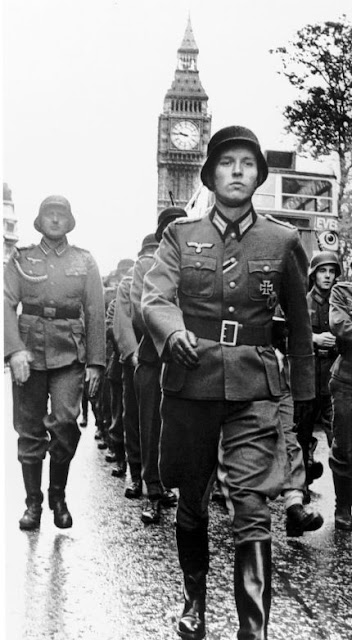 German soldiers marching through London