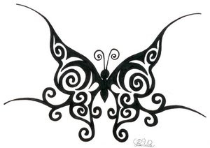 Tribal Butterfly Tattoo Designs 4