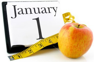 calendar showing Jan 1 with apple and tape measure