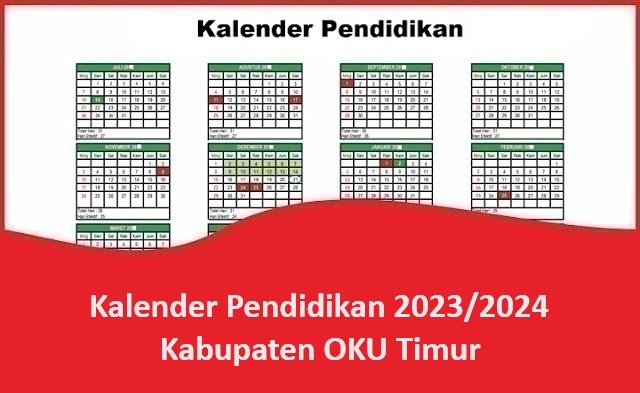 Kalender Pendidikan 2023/2024 Kabupaten OKU Timur