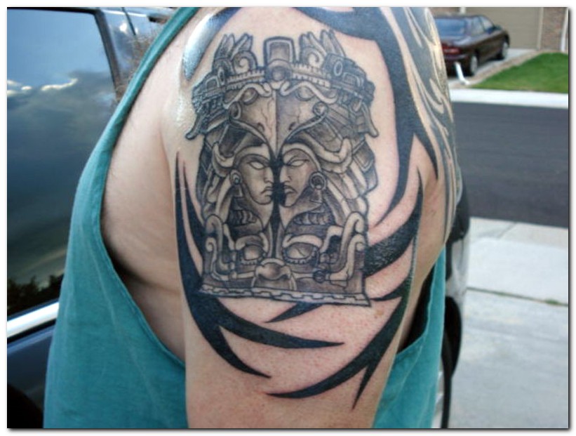 Aztec Warrior Tattoos cross sleeve tattoos aztec calendar tattoo designs