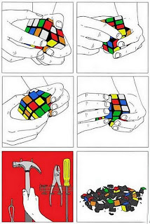 rubik cube solve hammer demolition, rubike cube solution funny, funny pictures rubik cube, rubik cube