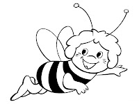 Smiling Bee Kids Coloring Pages