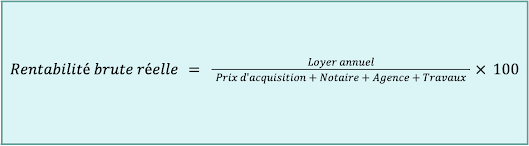 calculer la rentabilite locative brute reelle