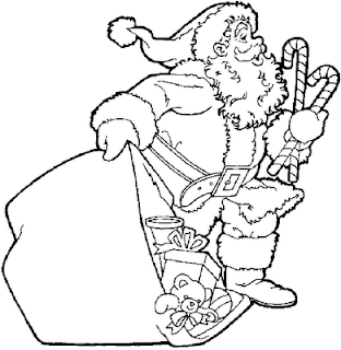 Dibujos de Santa Claus para Pintar, parte 3