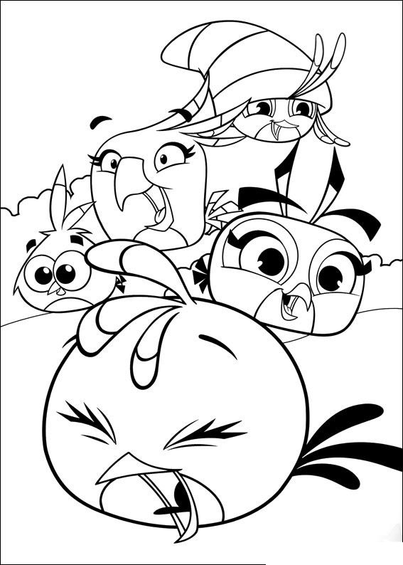Angry Birds Stella coloring book