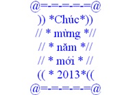 Tin nhắn xếp hình chúc mừng năm mới 2013