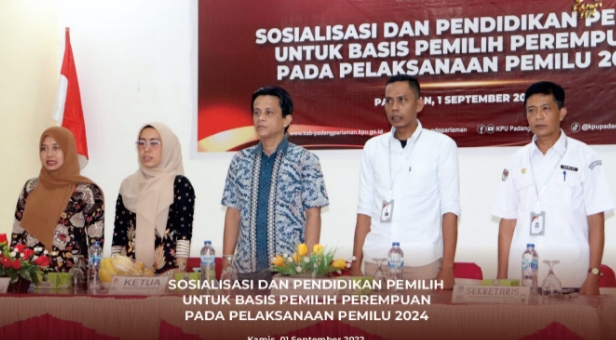 KPU Padang Pariaman Sosialisasikan Pendidikan Pemilih Kepada Basis Perempuan