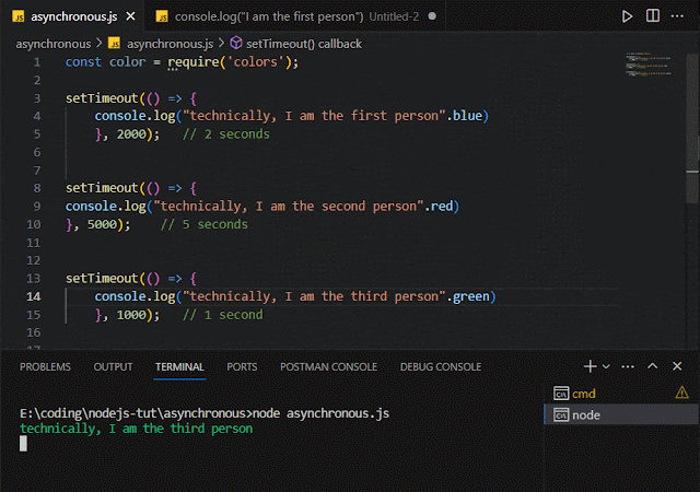 Asynchronous in Javascript