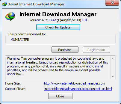 INTERNET DOWNLOAD MANAGER (IDM) v6.21 BUILD 7 