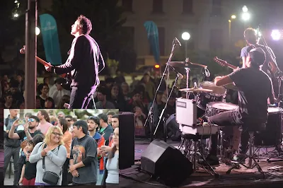Bandas Mostruo!, Voltage, Los Jalei y Cervical en el evento Rock en el Playón organizado por la Municipalidad de La Plata, destacando la música local en una jornada soleada