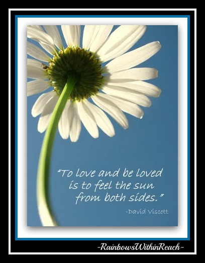 photo of: "To Love and be Loved is to Feel the Sun from both sides." quotation