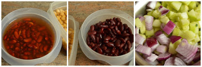 cucumber ,kidney bean and chickpea salad3