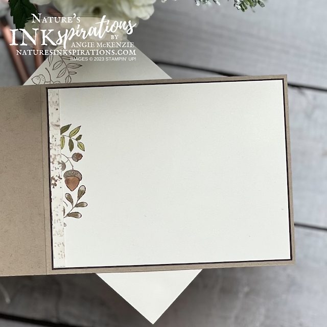 Framing Foliage vintage card inside details with envelope | Nature's INKspirations by Angie McKenzie