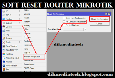 Cara Reset Konfigurasi pada Router Mikrotik | dikmediatech