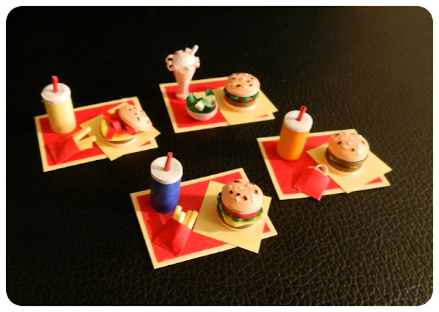 Miniature Quilled Hamburgers