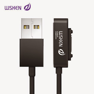 Wsken Ultra USB Magnetic Adapter Charger Cable for Sony Xperia Z1 Z2 Z3 0.4m