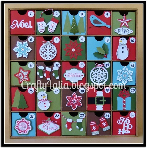 Advent Calendar with CTMH Artiste and Art Philosophy Cricut CraftyLalia