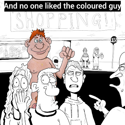 Cartoon about taboo subject of colour