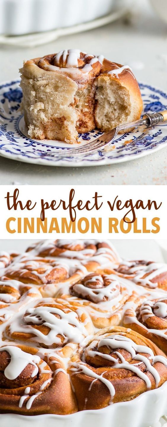 The Perfect Easy Vegan Cinnamon Rolls - The fluffiest, softest, most decadent vegan cinnamon rolls you’ll ever taste. With only 8 ingredients, this recipe couldn’t be simpler – and it’s entirely plant based! Vegan comfort food at its best. Cinnamon rolls recipe. Homemade cinnamon rolls. Vegan dessert recipes. Vegan baking ideas. Easy vegan recipes. Vegan food. Vegan breakfast recipes. Easy breakfast ideas. #vegan #cinnamonrolls #dessert #recipe