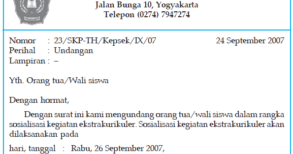 Perbedaan Surat Resmi dengan Surat Pribadi  Cirinya