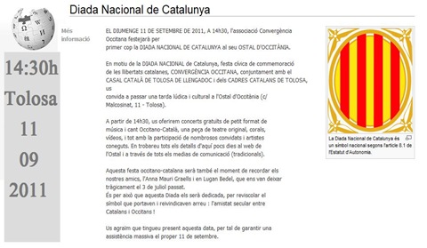Diada Nacional de Catalunya Tolosa
