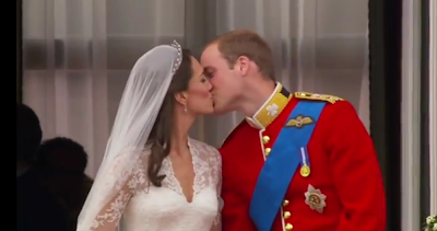 Kate and William royal wedding kiss photos