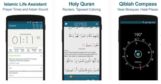 4.  Ezan Vakti Pro - Adzan, Jadwal Sholat, & Al Qur'an