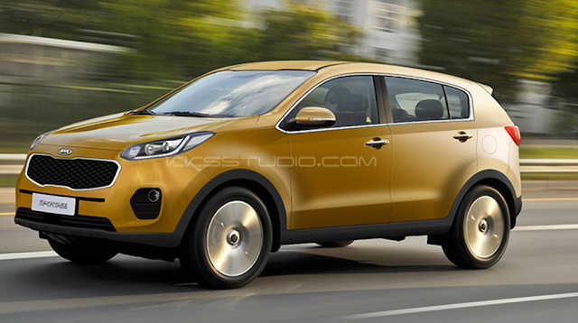 Hình ảnh phác thảo của Kia Sportage 2016