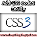 Add CSS codes into your blogger blog easily 